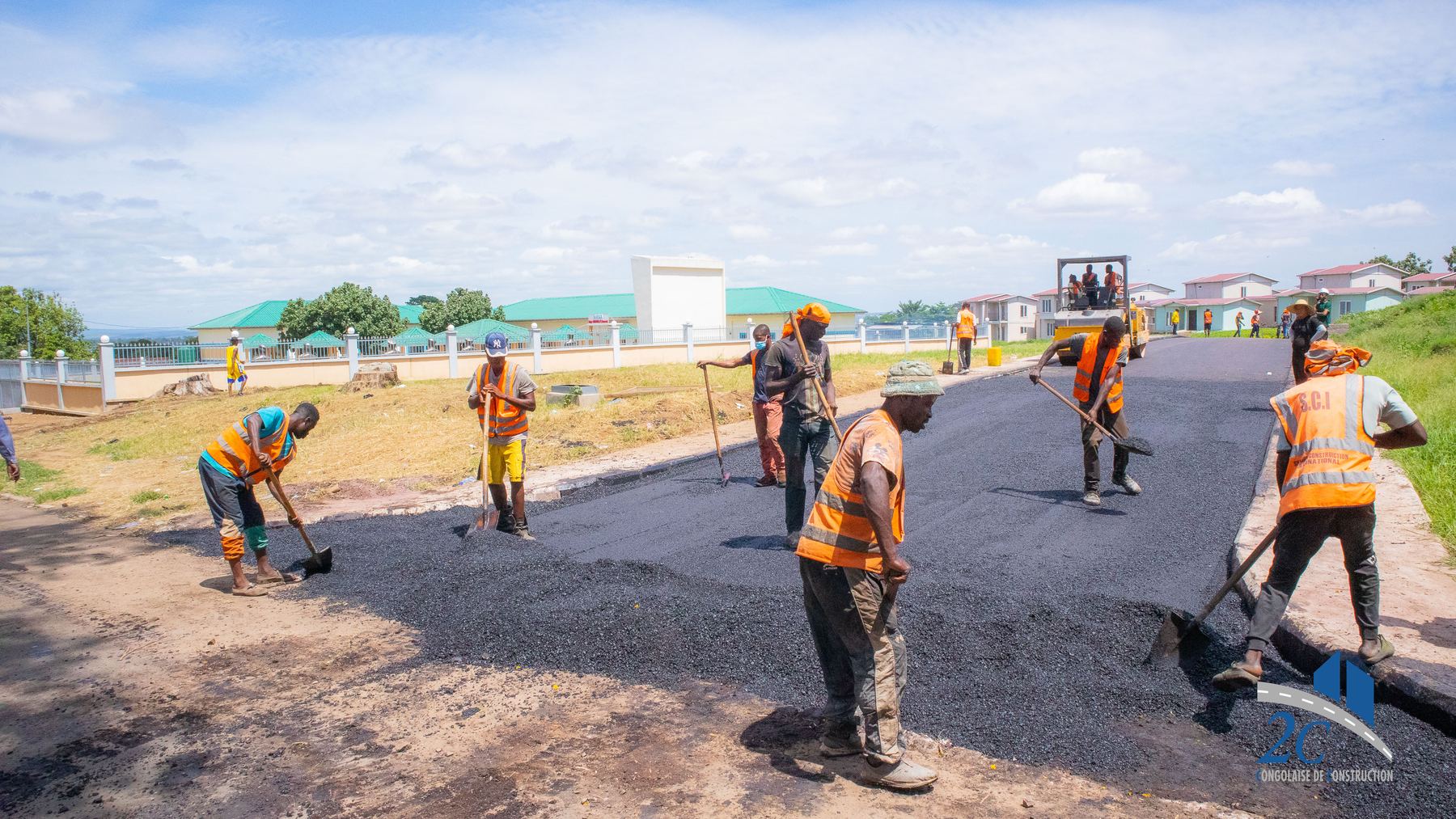 Construction d'une Route réalisé à Kinshasa - Ngaliema Camps tshatshi par La Congolaise de Construction SARL